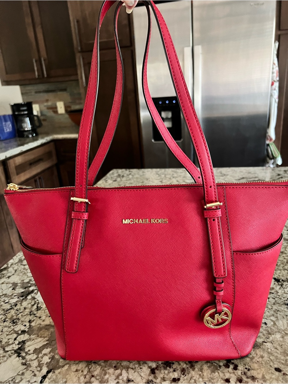 Michael Kors Red Tote Purse